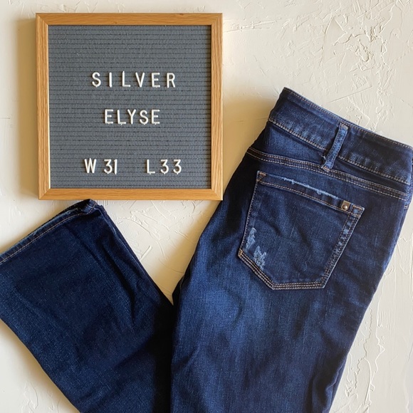 Silver Elyse Slim Bootcut Dark Wash Jeans